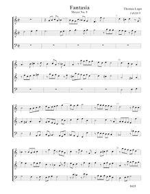 Partition Fantasia VdGS No. 9 - partition complète, fantaisies pour 3 violes de gambe