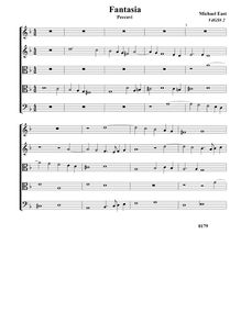 Partition Peccavi  - Fantasia VdGS No.2 - partition complète (Tr Tr T T B), fantaisies pour 5 violes de gambe