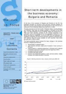Short-term developments in the business economy,  Bulgaria and Romania