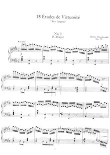 Partition complète, 15 Etudes de Virtuosité, 15 Virtuosity Studies