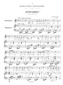 Partition complète, Liebesglück, F major, Sucher, Josef