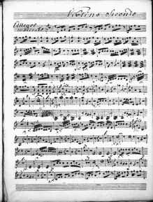 Partition violons II, clavecin Concerto en D, D, Jommelli, Niccolò