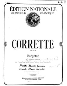 Partition clavier score, 6 concerts, Op.8, Ouvrage récréatif, Corrette, Michel