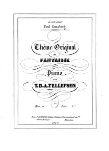 Partition complète, Thème original et Fantaisie, Op.12, B♭ minor / B♭ major