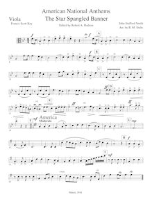 Partition altos, American National hymnes, Francis Scott Key (1779–1843)Samuel Francis Smith (1808-1895)