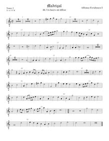 Partition ténor viole de gambe 3, octave aigu clef, Madrigali a 5 voci, Libro 2 par Alfonso Ferrabosco Sr.