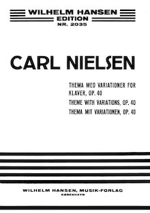 Partition complète, Theme avec Variations, Op.40, Nielsen, Carl