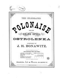 Partition Polonaise, Ostrolenka, Ostrolenka: grand heroic opera in four acts