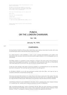 Punch, or the London Charivari, Volume 146, January 14, 1914