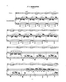 Partition , Romanze - partition de piano, Op.1 Andante, Scherzo, Romanze et Mazurka