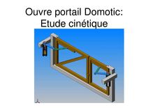 Ouvre portail Domotic: Etude cinétique