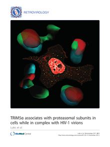 TRIM5α associates with proteasomal subunits in cells while in complex with HIV-1 virions