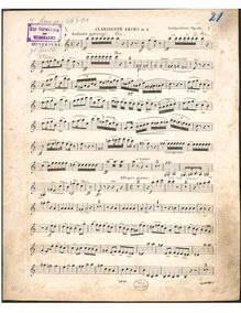 Partition clarinette 1 en A, Overture to Goethe s Faust, Op.80, Ouverture de la Tragédie : Faust de Goethe à grand Orchestre.