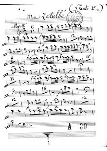 Partition flûte 1, Le calife de Bagdad, Opéra comique en un acte par François Adrien Boieldieu