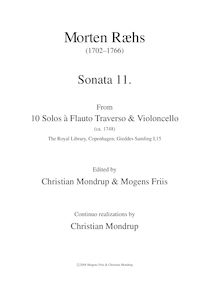 Partition complète (realized continuo), 10 Solos a Flauto Traverso & violoncelle