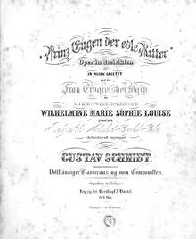 Partition complète, Prinz Eugen der edle Ritter, Oper in drei Akten