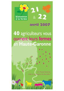 40 agriculteurs vous ouvrent leurs fermes en Haute-Garonne