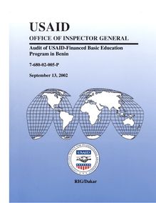 Audit of USAID-Financed Basic Education Program in Benin 7-680-02-005-P September 13, 2002