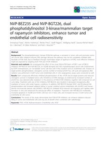 NVP-BEZ235 and NVP-BGT226, dual phosphatidylinositol 3-kinase/mammalian target of rapamycin inhibitors, enhance tumor and endothelial cell radiosensitivity