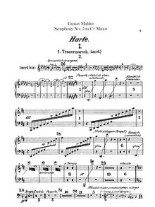 Partition harpe, Symphony No.5, Mahler, Gustav