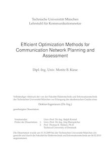 Efficient optimization methods for communication network planning and assessment [Elektronische Ressource] / Moritz B. Kiese