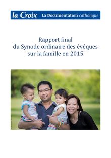Rapport final du Synode ordinaire des évêques sur la famille en 2015