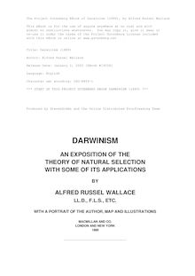 Darwinism (1889)
