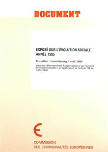 Exposé sur l évolution sociale - Année 1985