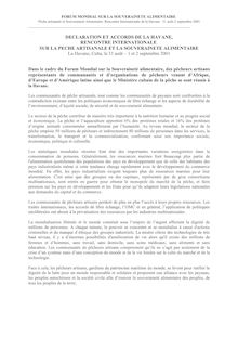 DECLARATION ET ACCORDS DE LA HAVANE, RENCONTRE INTERNATIONALE SUR ...