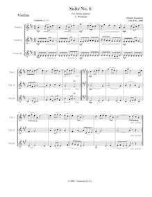 Partition violons 1/2/3,  No.6 en D major, Rondeau, Michel