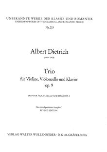 Partition de piano et parties, Piano Trio No.1, Op.9, C minor