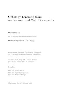 Ontology learning from semi-structured Web documents [Elektronische Ressource] / von Marko Brunzel