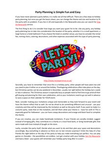Party Planning is Simple Fun and Easy