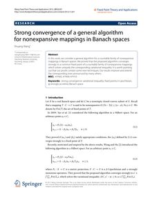 Strong convergence of a general algorithm for nonexpansive mappings in Banach spaces