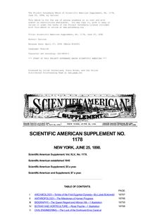 Scientific American Supplement, No. 1178, June 25, 1898