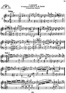 Partition complète, 8 Variations on Dieu d amour, Variationen über das Chorstück Dieu d amour