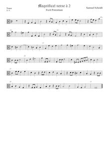 Partition 3rd verse (Fecit potentiam) − ténor viole de gambe, alto clef, Tabulatura Nova