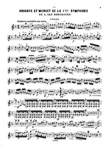 Partition de violon, Symphony No.1 en C, Op.21, C major