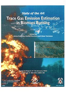 Trace gas emission estimation in biomass burning