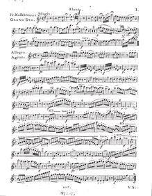 Partition flûte, Grand Duo pour flûte ou violoncelle ou viole de gambe et Piano
