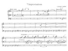Partition complète, Seven Improvisations Op.150, Saint-Saëns, Camille