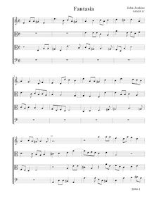 Partition Fantasia VdGS No.11 - partition complète (Tr T T B), fantaisies pour 4 violes de gambe et orgue