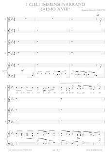 Partition complète (SATB chœur), Estro poetico-armonico