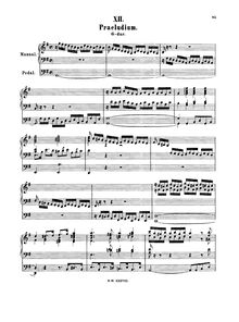 Partition complète, Prelude en G major, G major, Bach, Johann Sebastian