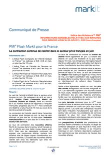 PMI®  Flash Markit pour la France : La contraction continue de ralentir dans le secteur privé français en juin