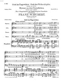 Partition complète, Gott im Ungewitter, D.985, c-minor, Schubert, Franz