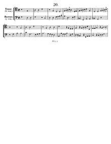 Partition , Duet pour ténor et basse (low clefs: C4, F4), Duodecim bicinia sine textu par Orlande de Lassus