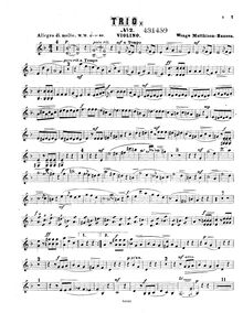 Partition de violon, Piano Trio No.2, D minor, Matthison-Hansen, Waage