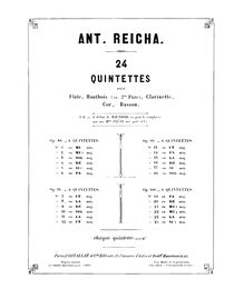 Partition cor (en G, D), Quintuor en Sol mineur, Op.91 No.4, Wind Quintet