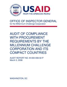 Audit of Compliance with Procurement Requirements by the Millennium Challenge Corporation and its Compact
